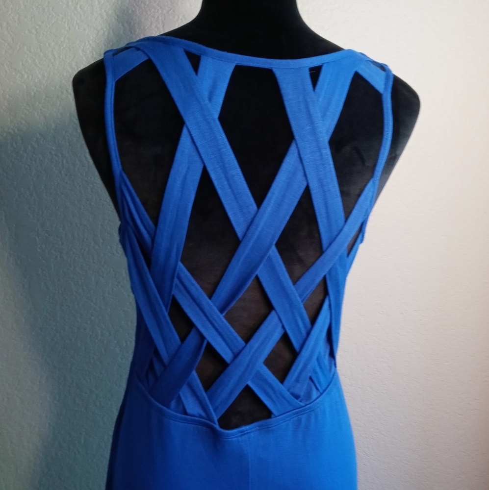 Crisscross back midi Dress